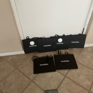 CHANEL Black Shopping Bags